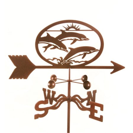 Ez Vane EZ Vane EZ1309-RF Dolphins Weathervane with Roof Mount EZ1309-RF